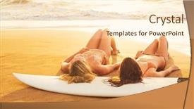  Presentation with sunset at venice beach palm - Amazing presentation having hot summer - beautiful surfer girls backdrop and a cream colored foreground