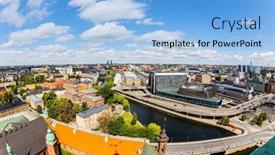  Presentation with summer - PPT theme enhanced with hot-summer-day-in-stockholm background and a  colored foreground