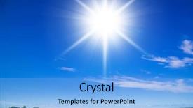  Presentation with skies - Cool new PPT theme with hot sun - skies above natural beauty backdrop and a light blue colored foreground