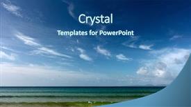  Presentation with blue waves - Audience pleasing slides consisting of hot sunny days - blue sea with waves backdrop and a ocean colored foreground