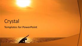  Presentation with ocean - PPT theme consisting of lovely romantic heart abstract romance background and a ocean colored foreground