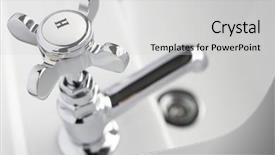  Presentation with water tap - Slides having hot tap on hand basin background and a light gray colored foreground