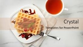  Presentation with waffles - Presentation theme having  background and a  colored foreground