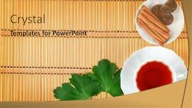  Presentation with hot tea - Slides featuring hot-tea-with-spices background and a  colored foreground