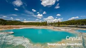  Presentation with hot spring - Slide set enhanced with hot-thermal-spring-black-opal background and a teal colored foreground