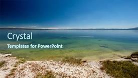  Presentation with hot spring - Slide set featuring hot-thermal-spring-in-yellowstone background and a ocean colored foreground