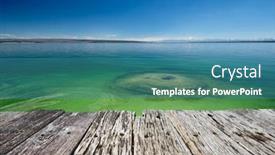  Presentation with hot spring - Slide deck having hot-thermal-spring-in-yellowstone background and a teal colored foreground