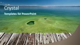  Presentation with hot spring - Slide deck enhanced with hot-thermal-spring-in-yellowstone background and a ocean colored foreground