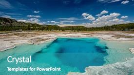  Presentation with sapphire - Beautiful slides featuring hot thermal spring sapphire pool backdrop and a teal colored foreground