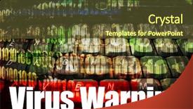  Presentation with virus - Theme consisting of hot topic - virus warning message background and a tawny brown colored foreground