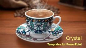  Presentation with smoking - Theme featuring hot-traditional-turkish-coffee-smoking background and a tawny brown colored foreground