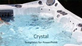  Presentation with hot tub - Beautiful theme featuring hot tub backdrop and a sky blue colored foreground