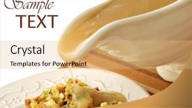  Presentation with hud abstract polygonal space blue - Amazing PPT theme having hot turkey gravy being poured backdrop and a coral colored foreground