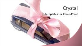  Presentation with toy - Beautiful slides featuring hot wheel cars - toy car with the bow backdrop and a white colored foreground