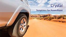  Presentation with truck - Audience pleasing slide deck consisting of hot wheel cars - truck in desert with mountains backdrop and a light blue colored foreground