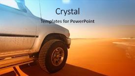  Presentation with truck - Amazing presentation theme having hot wheel cars - truck in desert backdrop and a light blue colored foreground