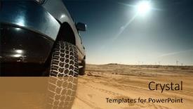  Presentation with truck - Cool new presentation theme with hot wheel cars - truck in desert backdrop and a gold colored foreground