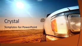  Presentation with truck - Presentation enhanced with hot wheel cars - truck in desert background and a coral colored foreground