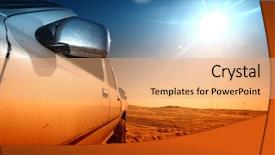  Presentation with truck - Beautiful theme featuring hot wheel cars - truck in desert backdrop and a coral colored foreground