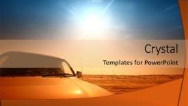  Presentation with truck - PPT theme enhanced with hot wheel cars - truck in desert background and a coral colored foreground