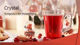  Presentation with wine - Slide deck with hot wine cranberry punch background and a lemonade colored foreground