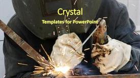  Presentation with hot work - Beautiful slide deck featuring dry cranberries and bamboo mat with place for your text backdrop and a coral colored foreground