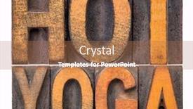  Presentation with color blocks - Colorful slide set enhanced with hot yoga word abstract - isolated text in letterpress wood type printing blocks stained by color inks backdrop and a coral colored foreground