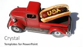  Presentation with mustard yellow - Slides having hotdog-hot-dog-hot-dog background and a white colored foreground