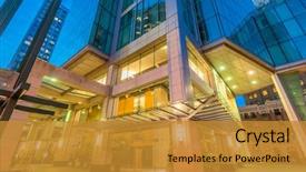  Presentation with real estate - PPT layouts featuring hotel - house building and city construction background and a gold colored foreground