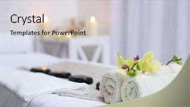  Presentation with relaxation - Presentation theme having hotel - place for relaxation in modern background and a light gray colored foreground