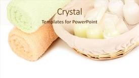  Presentation with hotel amenities - Slides having hotel amenities kit in basket background and a  colored foreground