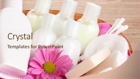  Presentation with hotel amenities - Slides featuring hotel amenities kit in basket background and a lemonade colored foreground