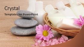  Presentation with hotel amenities - Slides featuring hotel amenities kit in basket background and a lemonade colored foreground