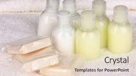  Presentation with hotel amenities - Theme with neues means happy new year background and a  colored foreground.