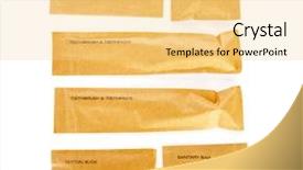  Presentation with hotel amenities - Presentation theme having hotel amenities kit on white background and a yellow colored foreground