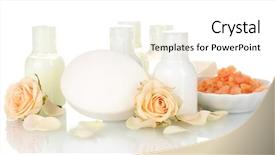  Presentation with hotel amenities - Slide deck consisting of hotel amenities kit on white background and a white colored foreground