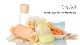  Presentation with hotel amenities - Colorful slides enhanced with hotel amenities kit on white background backdrop and a white colored foreground