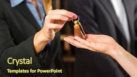  Presentation with hotel key - Cool new PPT layouts with hotel at the front desk backdrop and a wine colored foreground