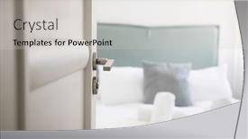  Presentation with pastel - Presentation enhanced with hotel-bedroom-in-pastel-colors background and a light gray colored foreground