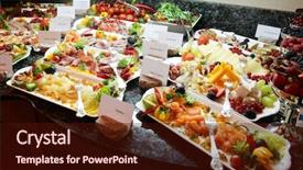  Presentation with hotel - Slide set consisting of fotografi - big part of bacon background and a cream colored foreground