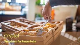  Presentation with hotel - Presentation featuring hotel-breakfast-man-taking background and a red colored foreground