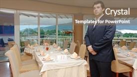  Presentation with catering - Amazing theme having hotel club - catering service backdrop and a violet colored foreground