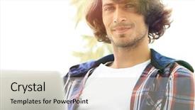  Presentation with desktop - Slides with  background and a  colored foreground