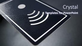  Presentation with contactless - Colorful slide deck enhanced with hotel-contactless-card backdrop and a tawny brown colored foreground