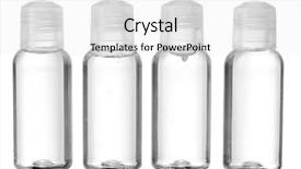  Presentation with hot pink white - PPT theme with hotel cosmetic bottles isolated background and a white colored foreground