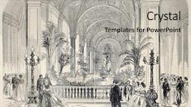  Presentation with hotel - Presentation theme having hotel de ville interior paris background and a light gray colored foreground