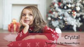  Presentation with girl christmas - Colorful slide deck enhanced with human hotel - 5 years old little girl backdrop and a red colored foreground