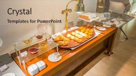  Presentation with danish pastry - Cool new presentation design with hotel english - assortment of fresh pastry backdrop and a  colored foreground