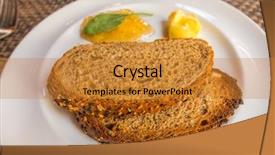  Presentation with bread - Colorful theme enhanced with hotel english - fresh bread slice and cutting backdrop and a  colored foreground