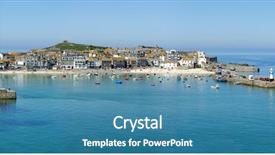  Presentation with panoramic - Theme enhanced with hotel english - panoramic view of st ives background and a teal colored foreground